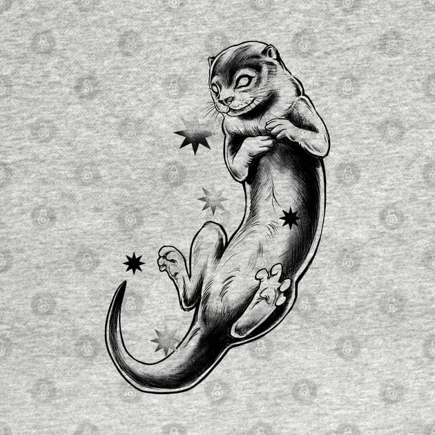 Pencil Tattoo weasel by kimi.ink.ink